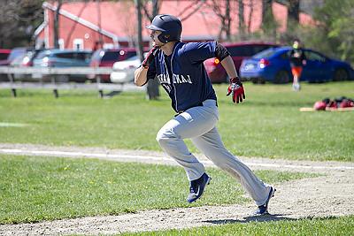 Landmark College baseball player running